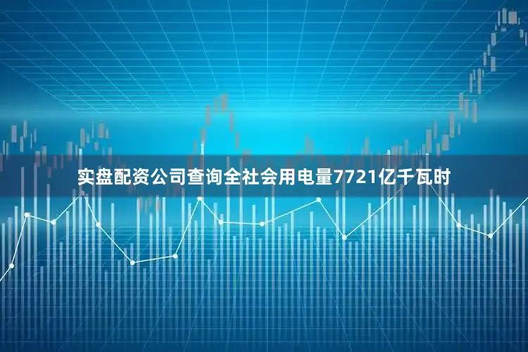实盘配资公司查询全社会用电量7721亿千瓦时